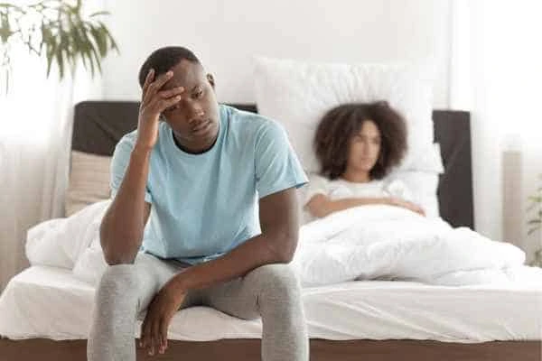 Man upset about ED symptoms Whitley Sands