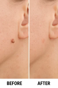 Skin tags removal Whitley Sands before and after