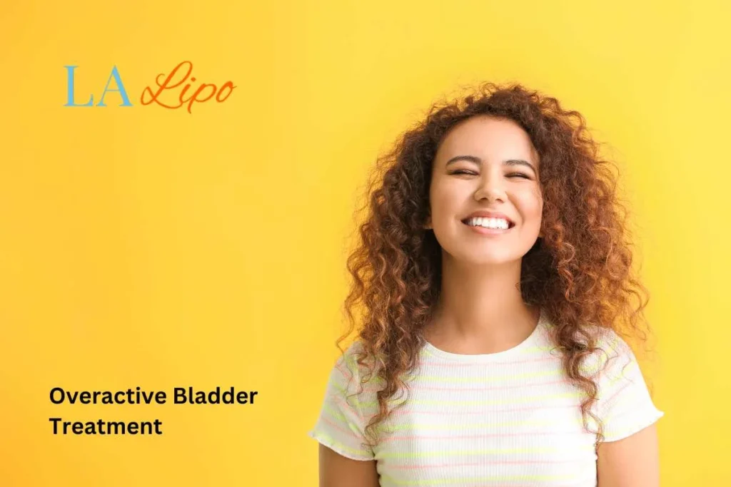 woman smiling about overactive bladder treatment Whitley Sands solutions
